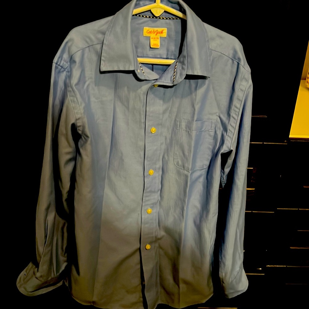 Boys dress button down long sleeve shirt